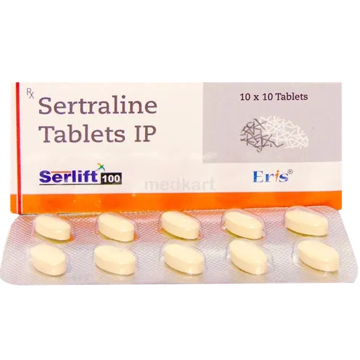 serlift 100mg tablet 10's